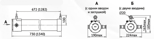 Габаритные размеры светильника ЛПП50